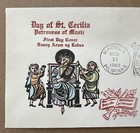 Philippines First Day Cover Fdc 1968 Patroness Of Music Hand Painted Cachet