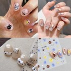 Siam Cat Nail Art Stickers - White Kitten Nail Art - Halloween Style4