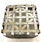 Tobacco Basket tray woven Metal home Decor fruit  Bread  Christmas Greens