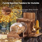 Squirrel Feeder  Wood Squirrel House  Squirrel Feeders For Outside Garden Tree  