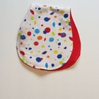 Baby Flannel Burp Cloth Contoured Cotton Double Layer Handmade Red With Dots