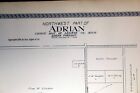 1916 Plat Map City Of Adrian Northwest Part Lenawee County Michigan