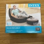Intex Inflatable Ultra Lounge Chair With Cup Holder And Ottoman Set