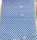 Vintage Blue Check Feedsack Feed Sack Fabric 37  X 31  Quilting Sewing Crafts