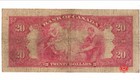 1935 Bank Of Canada 20  Small Seal English A225579 - F vf -