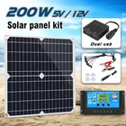 200 Watts Solar Panel Kit 100a 12v Battery Charger W  Controller Caravan Boat Us