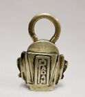 Vintage Brass Padlock With Iron Key 