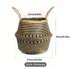 Woven Seagrass Storage Basket Vantage Style Plant Pot Rack