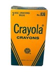 Nos Vtg Crayola Crayons Bulk 3 Dozen Box Black No  836 Binney   Smith 70s 1970s