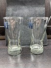 Lot Of 2 Vintage Budweiser Light Pub Glasses  5 1 2  Tall - Rare   Hard To Find 