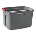Rubbermaid Commercial 2617gra 17 Qt  Plastic Double Utility Pail - Gray New