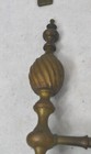 Antique Andirons Solid Brass Small 11x8 Shallow Fireplace 1800s Original 19thc