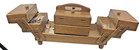 Vintage Wooden Sewing Box - Accordion Expandable Organizer Made In Romania 1986