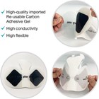 Easy home Tens Unit Wireless Reusable Electrode Pads 4-pack 6 5x3 Pain Relief