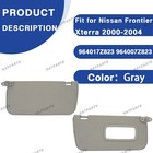 Pair Gray Side Sun Visor For 00-04 Nissan Frontier Xterra 964017z823 964007z823