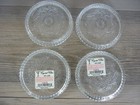 Vintage Set Of 4 Crystal Clear Glass Coasters 24  Lead
