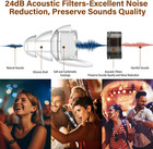 High Fidelity Earplugs For Concerts Musicians Motorcycles  Reusable Ear Plugs Fo