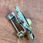 Art Palette Paint Brush Enamel Pin Brooch Silver Tone Colorful Artist Gift