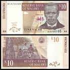 Malawi 10 Kwacha 2004 P 43 Unc Bundle Of  100 Notes  100 Pcs