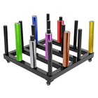 Vinyl Cart Mobile Media Rack 16 Roll Capacity Heavy Duty Digital Media Storage