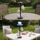 Coffee Mug Tree  Cup Holder For 6 Cups  With Tray Phone  Tissues Or Black 