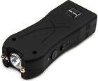 Stun Gun For Self Defense Police 398 Max Volt Rechargeable Led Flashlight Black