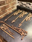 Lot Of Antique Cast Iron Swing Arm Art Deco Curtain Drapery Rods  See Pics  