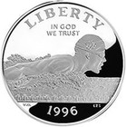 1996 S Olympics Swimming Commemorative Half Dollar Choice Proof  j408