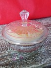 Vintage Avon  Perfumed Dusting Powder 6 Oz Timeless Beauty Dust W glass Dish New