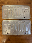 1975 Iowa License Plate 7 Aja375 - Pair