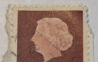 Netherlands Postage   Queen Juliana   Brown 10    Stamp  used posted  1953   B04