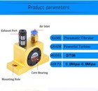8pcs Gt8 Industrial Pneumatic Air Turbine Vibrators For Hopper Golden G 1 8  