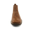 Mens Western Brown Square Toe Chelsea Cowboy Ankle Dress Boots Leather Azar Man