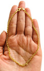 925 Solid Sterling Silver   14k Gold Plated 2mm Rolo Chain Link Anklet 10 - Ea78