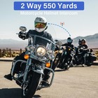 Motorcycle Helmet Bluetooth Headset 2 Way Intercom 550 Yards Hifi Sound Noise