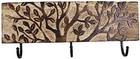 Ajuny Wooden Cloth Hooks Wall Mounted Coat Rack 3 With Tree Of Life    