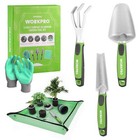 Workpro 5pcs Garden Tool Set Aluminum Garden Tool With Repotting Mat Rake Gloves