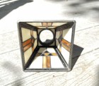 Vtg Tiffany Style Stained Glass Ceiling Pendant Lamp Light Fixture 