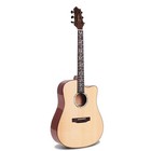 41-inch All Solid Acoustic Guitar  Glossy Cutaway  Spruce   Mahogany