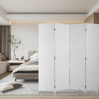 Room Divider Wood Screen Wood Mesh Woven Design Room Divider Folding Portable Pa
