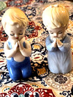 Vintage I w  Rice Little Girl   Boy Praying Night Lights Working 1950s