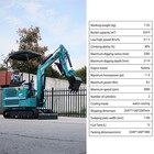 Compact Hydraulic 1 8 Ton Mini Excavator Kubota Water-cooled Radiator Engine