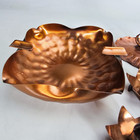 Gregorian 2-arm Double Candle Holder Ashtray 4 Taper Candle Holders Copper Set