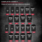 1 2  Drive Socket Wrench Set  25-piece Sae   Metric Impact Socket Ratchet Wrench