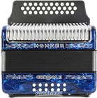 Hohner Corona Ii Diatonic Accordion - Keys Of F bb eb  Dark Blue