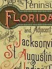 1893 Railroad Map Of Florida Historic East Coast Line Railway Map - 24x60