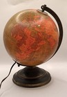 Replogle 1940s Illuminated Precision Glass 8    Vintage Desk Globe Before Israel