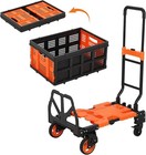 Hand Truck 2 In 1 Folding Dolly Cart 330 Lbs Heavy Duty With Foldable Basket