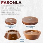 Solid Wood Bed Risers Set Of 8 Adjustable Height 1-4  Non-slip Recessed Hole