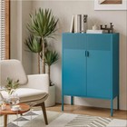 Cofar 47  Metal Accent Storage Cabinet With 2 Adjustable Shelves For Home Garage